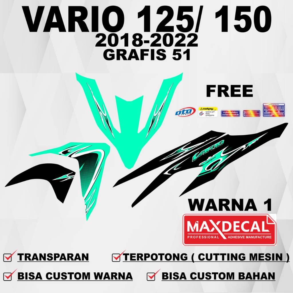 Stiker Vario 125 cc Vario 150 cc 2018-2022 / Striping Vario 125 cc Vario 150 cc 2018-2022 / Sticker 