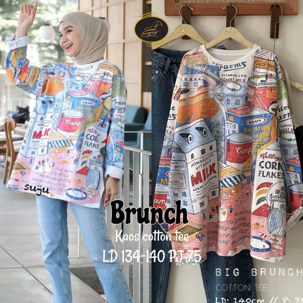 KAOS WANITA LENGAN PANJANG OVERSIZE KEKINIAN KOREAN STYLE BAJU ATASAN WANITA KAOS JUMBO LENGAN PANJA