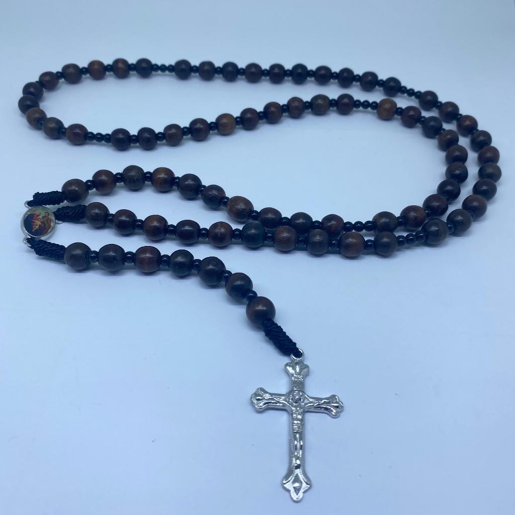 Kalung Rosario 77 Bapa Kami Bahan Kayu Stigi Laut