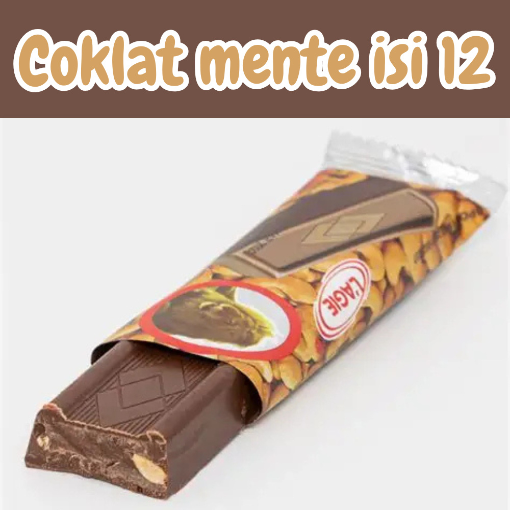 

coklat Lagie mete Mente singa 25gr isi 12 pcs