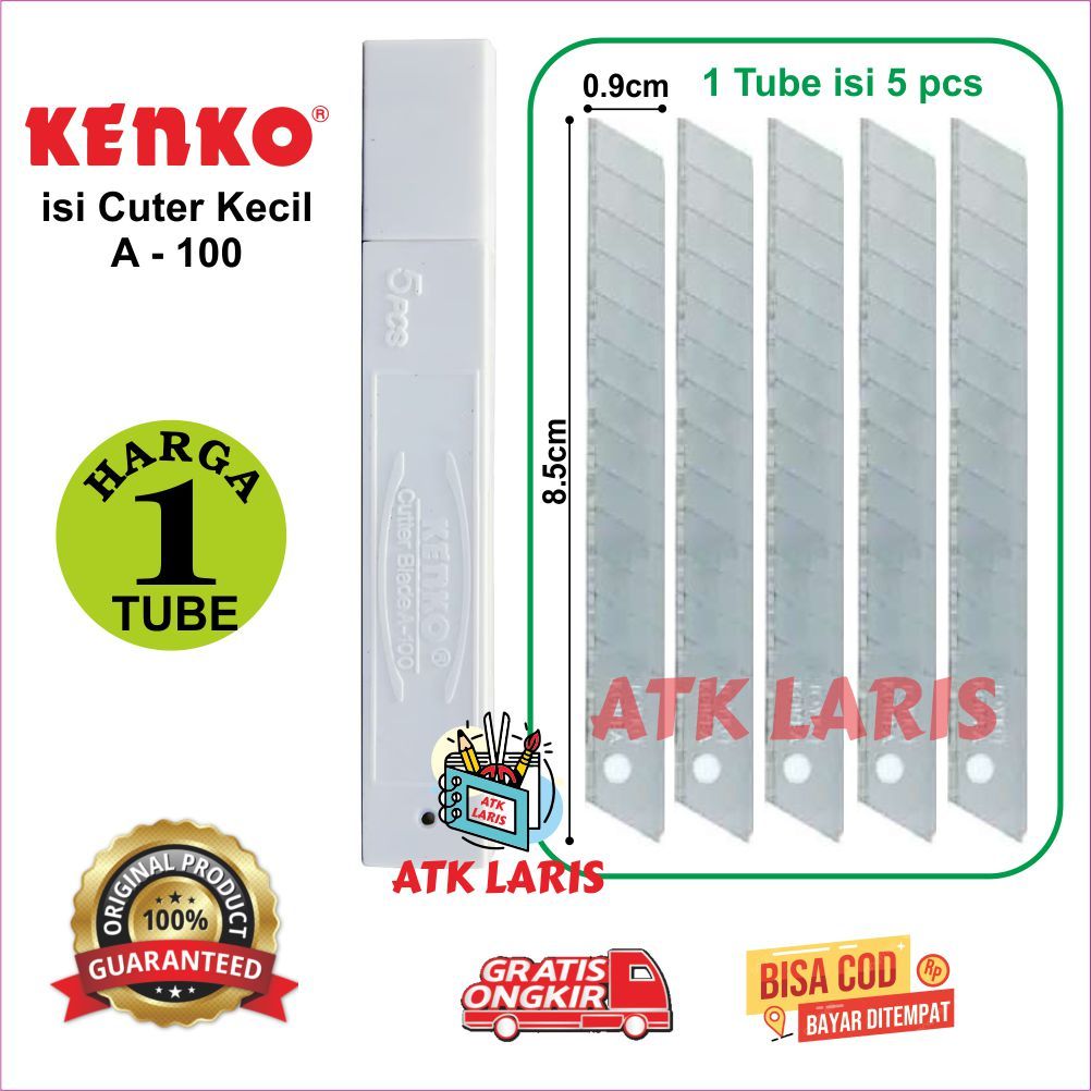 

ISI CUTTER KECIL, ISI CUTER KECIL KENKO, REFIL ISI CUTER KECIL KENKO A-100 HARGA 1 TUBE