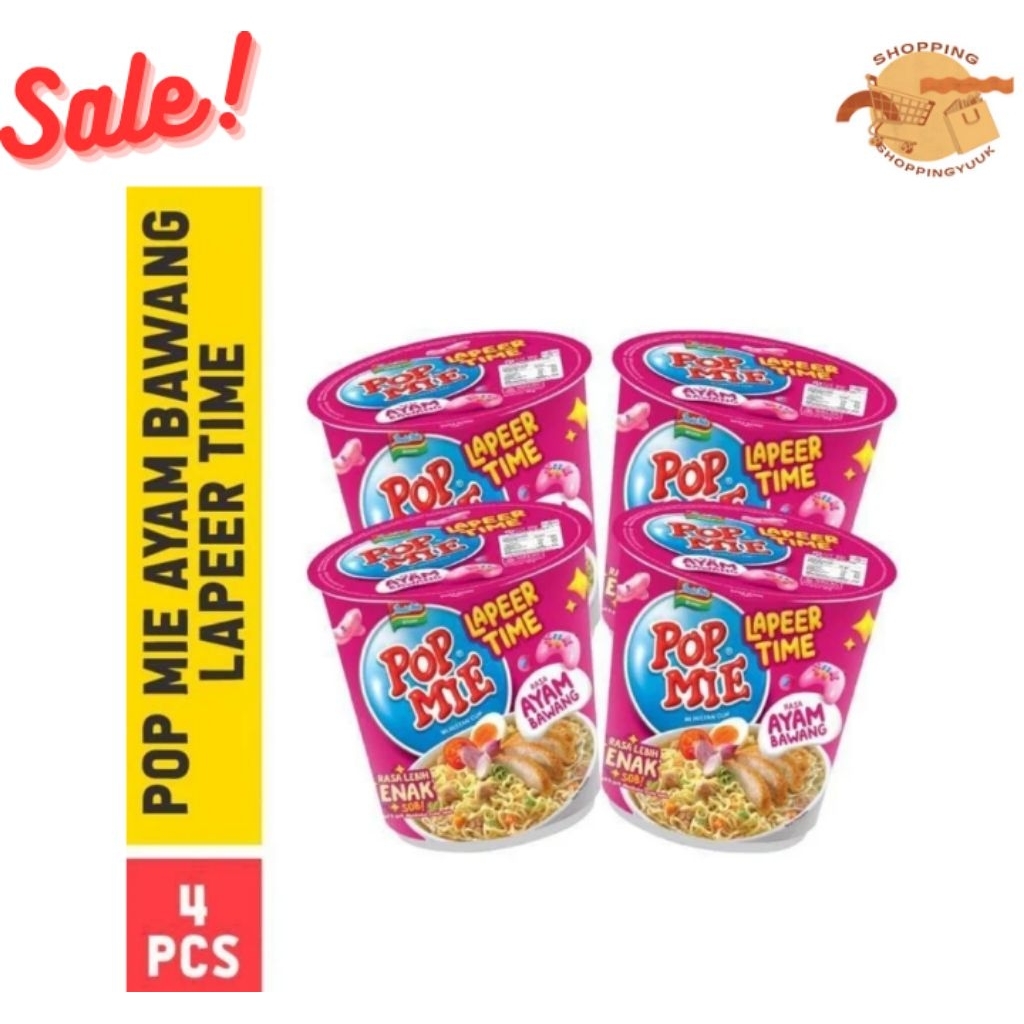 

Pop Mie Rasa Ayam Bawang Lapeer Time 75 gram (1 pcs/4 pcs)
