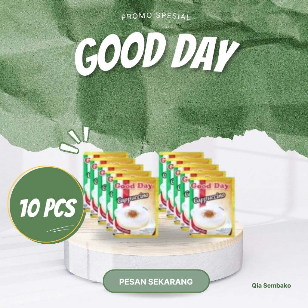 

GOOD DAY COFFEE/KOPI CAPUCINO 25gr CAPPUCINO RENCENG ( ISI 10 )