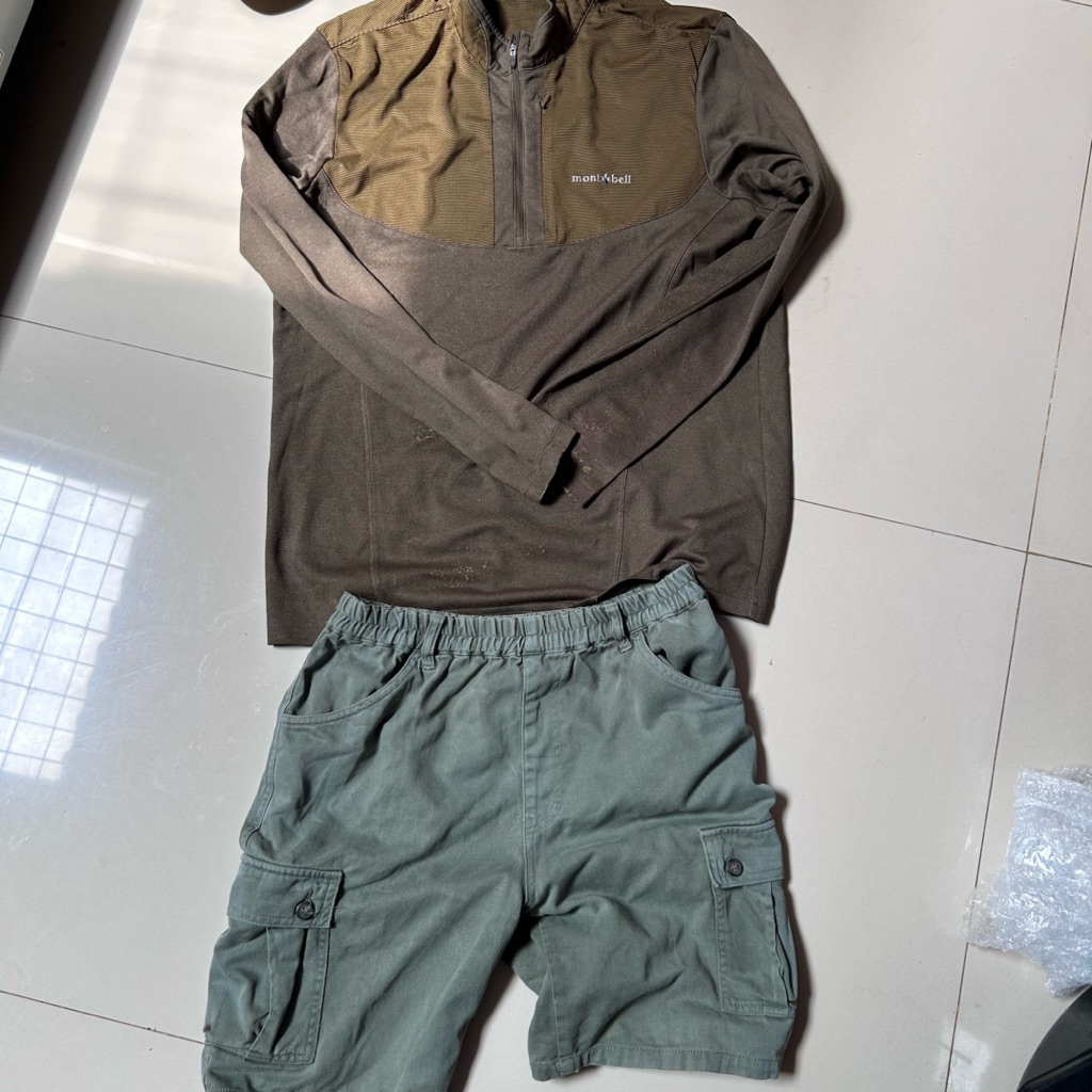 baselayer montbell thrift plus kargo pendek