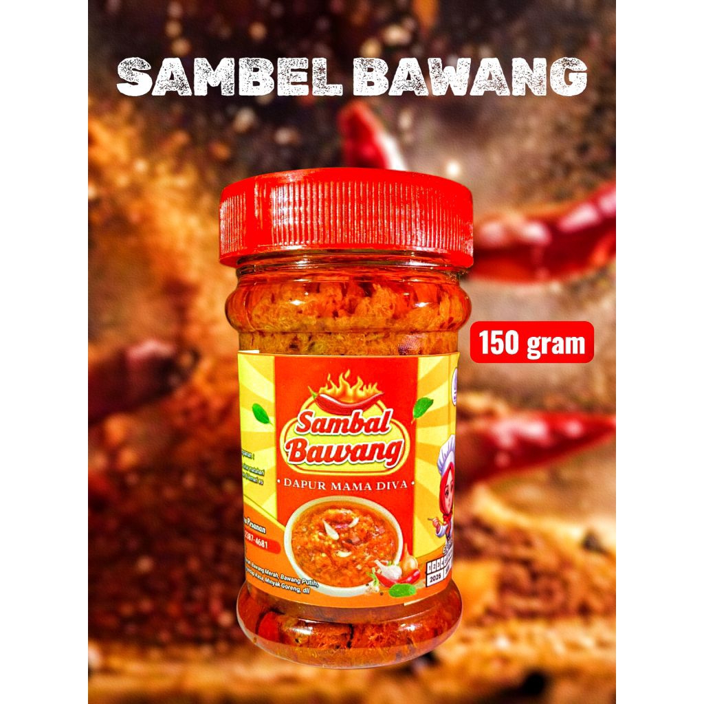 

Sambal Bawang/Sambel Teri/Pete/Ayam Suwir/Cumi Sambel Mama Diva 150 gr