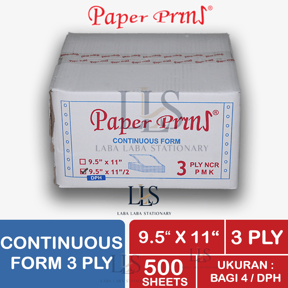 

CONTINUOUS FORM PAPER PRINT 9.5 X 11 3 PLY NCR BAGI 4 DPH FAKTUR SURAT JALAN KERTAS CONTINOUS FORM RANGKAP 3