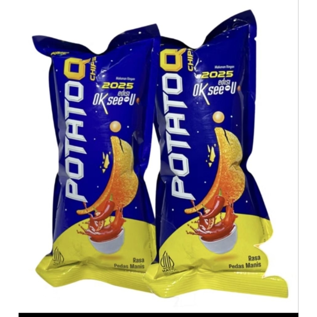 

POTATO Q CHIPS Kikoya Snack Makanan Ringan 2020 edisi OK see-U Kentang Rasa PEDAS MANIS Sweet Spicy Flavour 22gr