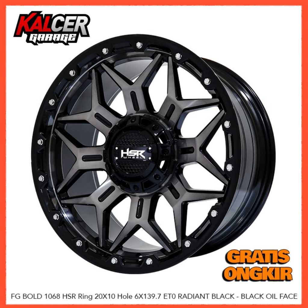 VELG HSR RING 20 UNTUK MOBIL FORTUNER PAJERO FORD RAPTOR HSR FG BOLD R20 PCD 6X139,7 ET0