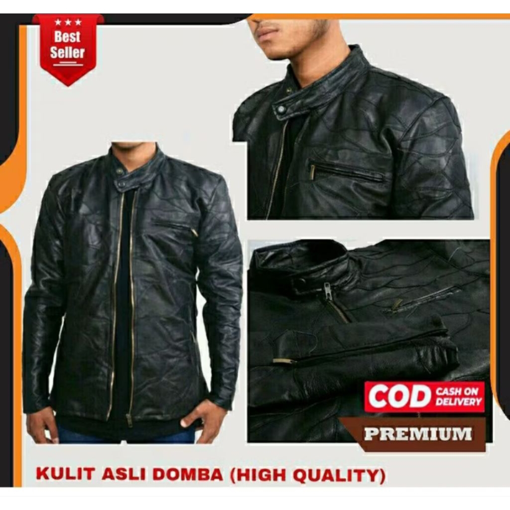 jaket kulit asli model sambung asli garut