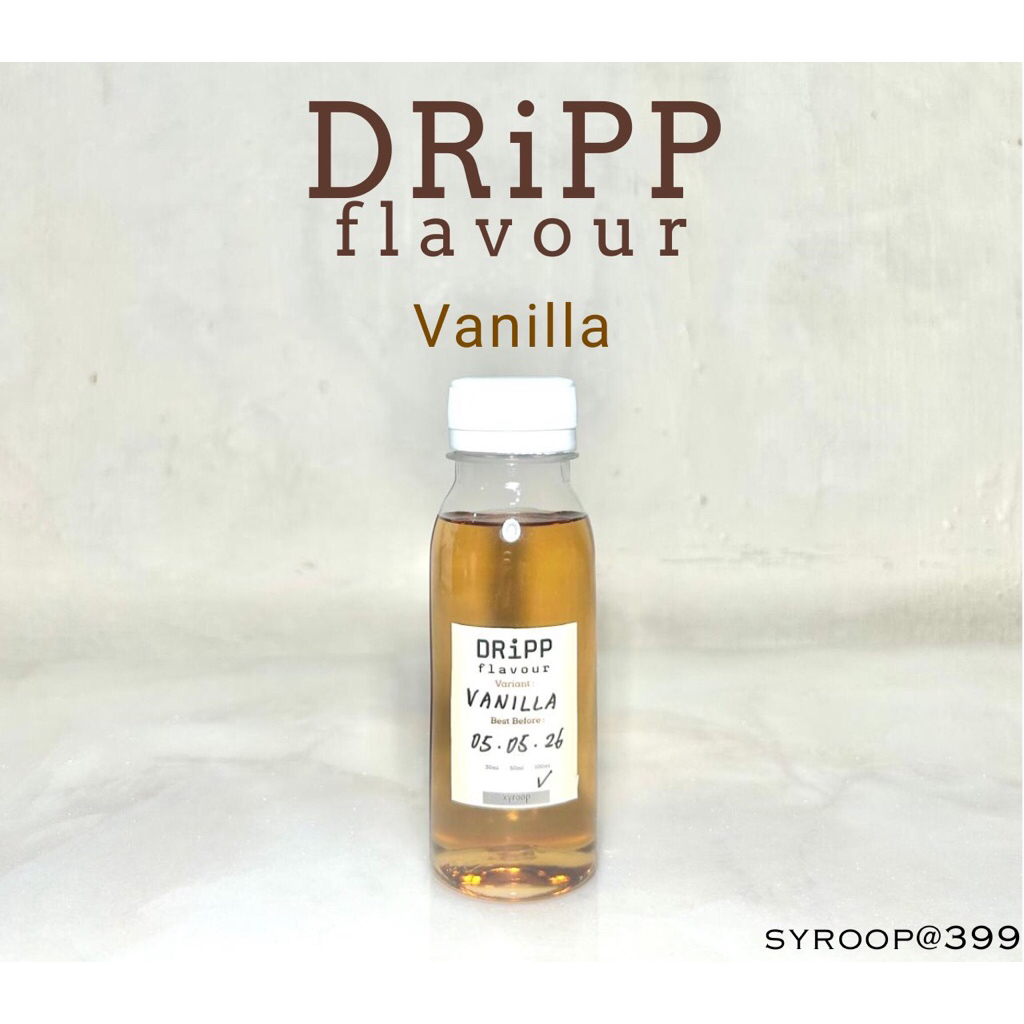

Dripp Vanilla Syrup Repack Original 30ml 50ml 100 ml