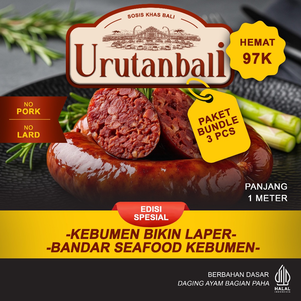 

Urutan Bali Daging Ayam 3pcs - Hemat 97K