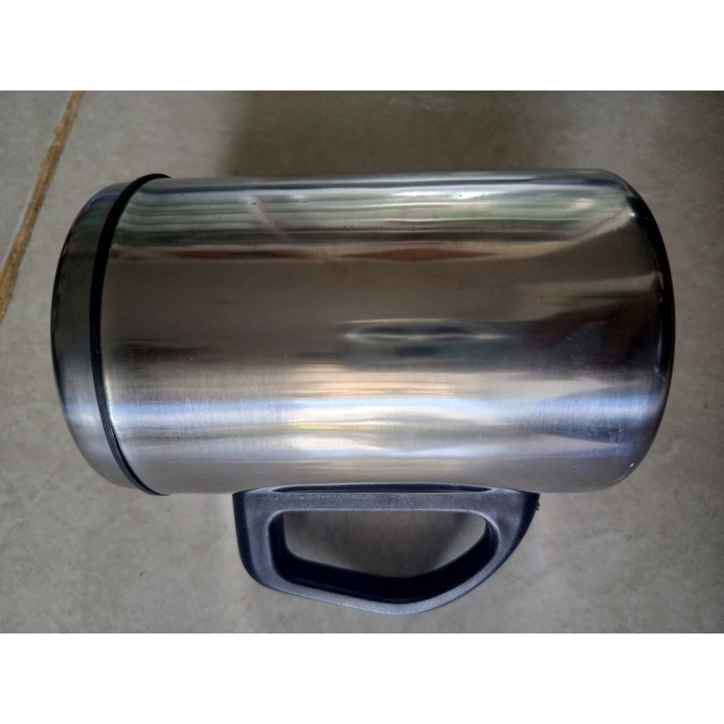 gelas kopi bertutup tebal stainless steel