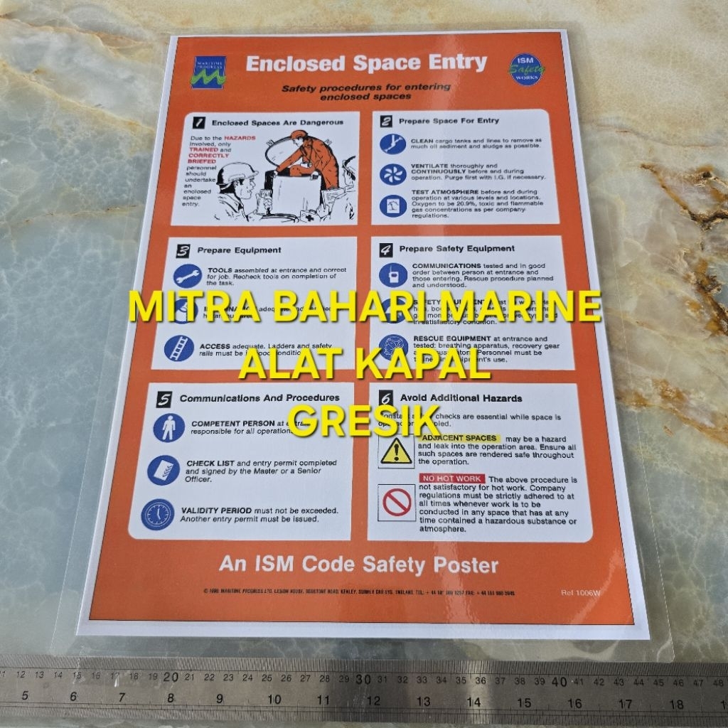 

Poster IMO Symbol IMPA 331506 Enclosed Space Entry Ukuran 480x330mm / A3+