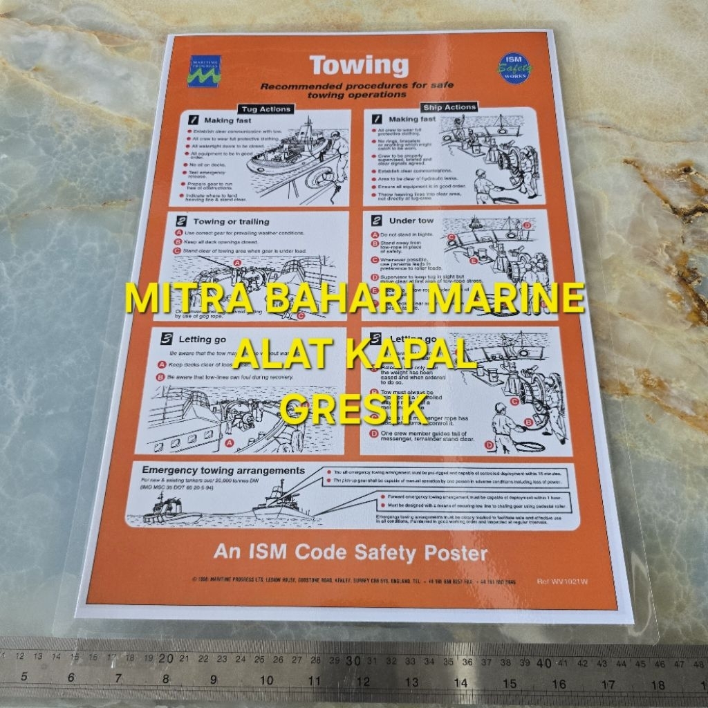 

Poster IMO Symbol IMPA 331521 Towing Ukuran 480x330mm / A3+