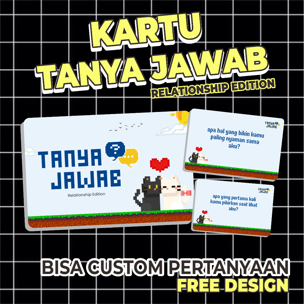 KARTU PERTANYAAN | KARTU PERMAINAN TANYA JAWAB EDISI PACAR [BISA CUSTOM]
