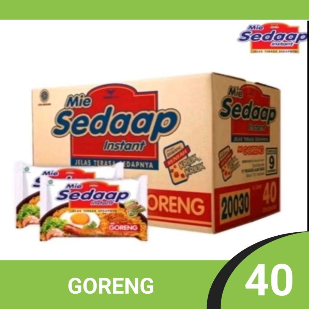 

MIE SEDAAP Mie sedaap goreng 1 dus isi 40 pcs