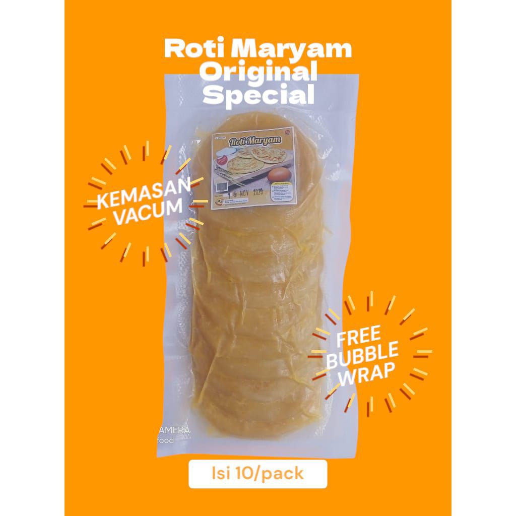 

(PROMO) Roti Maryam Premium mini isi 10/pack (Diameter ± 10cm)