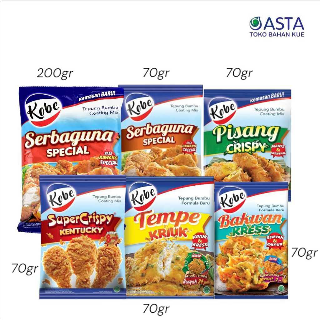 Kobe Tepung Bumbu Instan 70 Gr - Kobe tepung bumbu serbaguna tepung - Tepung Bumbu Super Crispy