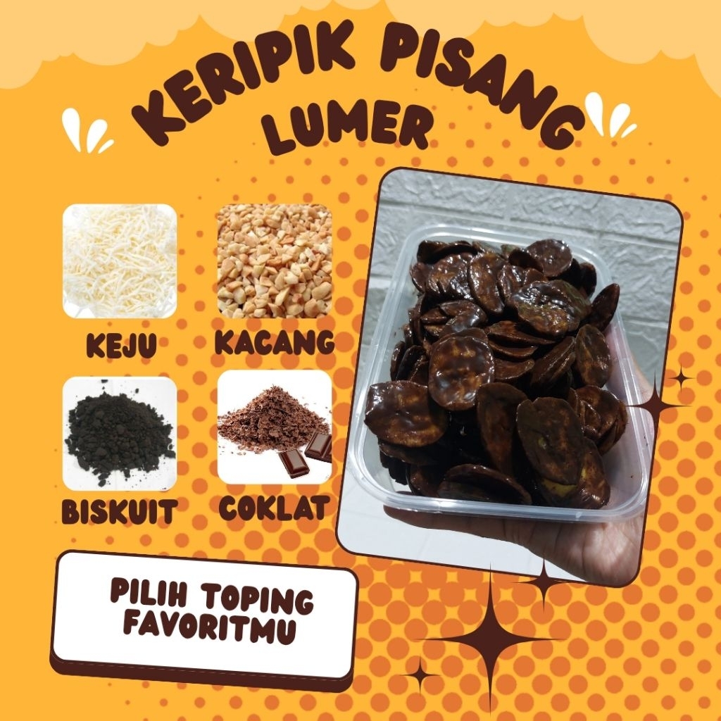 

KERIPIK PISANG COKLAT LUMER By dapur pisang||150 gr cemilan enak