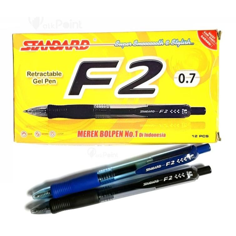 

PULPEN GEL F2 0.7 mm STANDARD PEN Bolpen Ballpoint Pena / Satuan