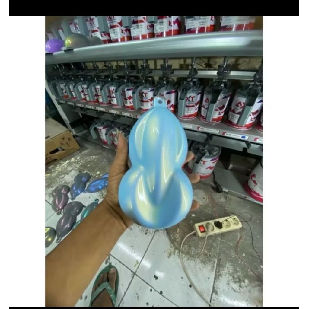 Cat Ice Blue Golden Cat Biru Muda Metalic Gold Cat Caster Motor Mobil 500ml