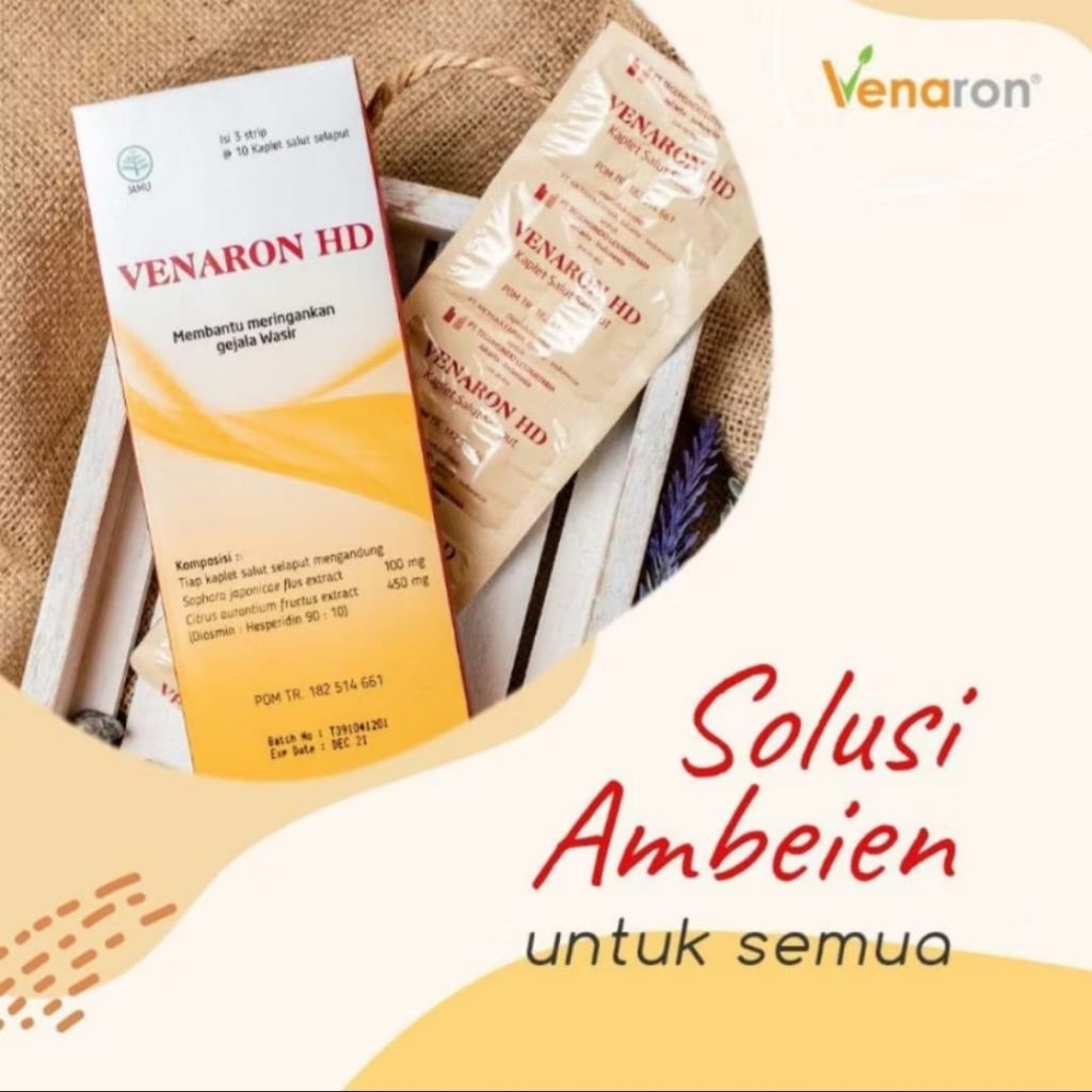 VENARON HD STRIP @10 Kaplet (Obat Wasir)