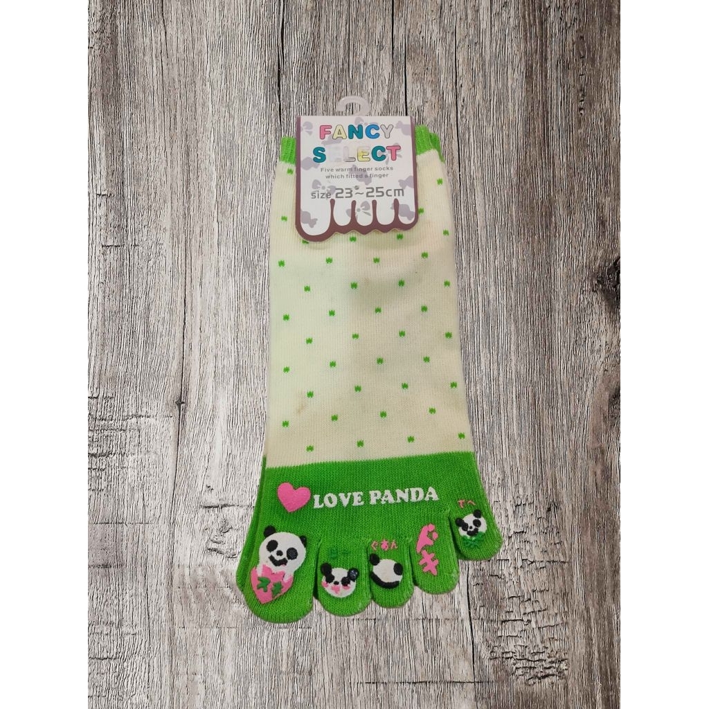 Kaos Kaki Jari 5 Wanita model kartun bahan soft katun tebal,