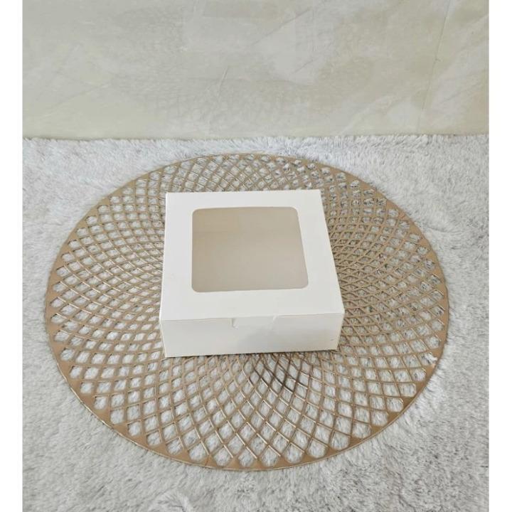 

(10 Pcs)Kotak Mika Kue Brownies Mini 18x18x5cm Box Roti Snack Dus Souvenir