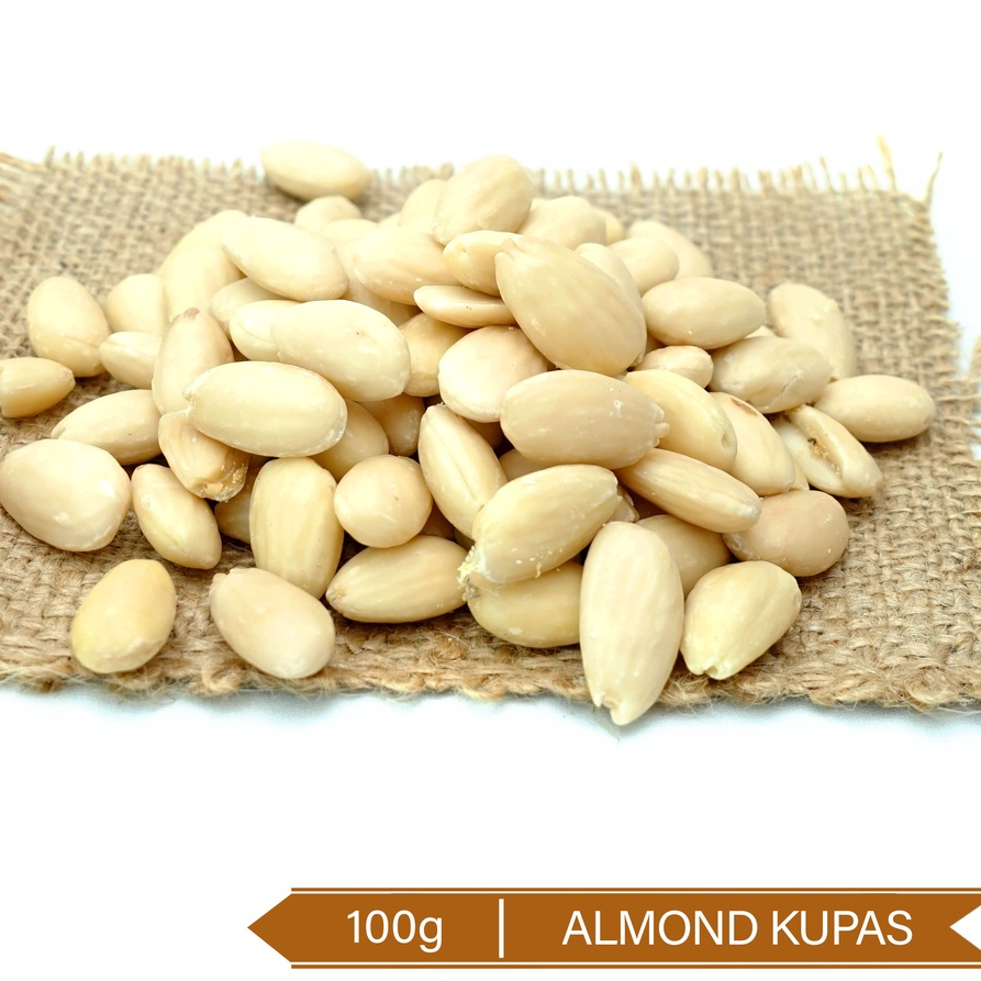 

Almond Blanched / Almond Kupas Tanpa Kulit 250gr, 100gr