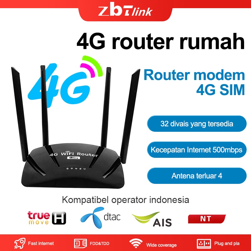 ZBTlink High-Speed 4G LTE SIM Card Modem Router - Konektivitas Jaringan Multi Gerbang dengan Kuota B