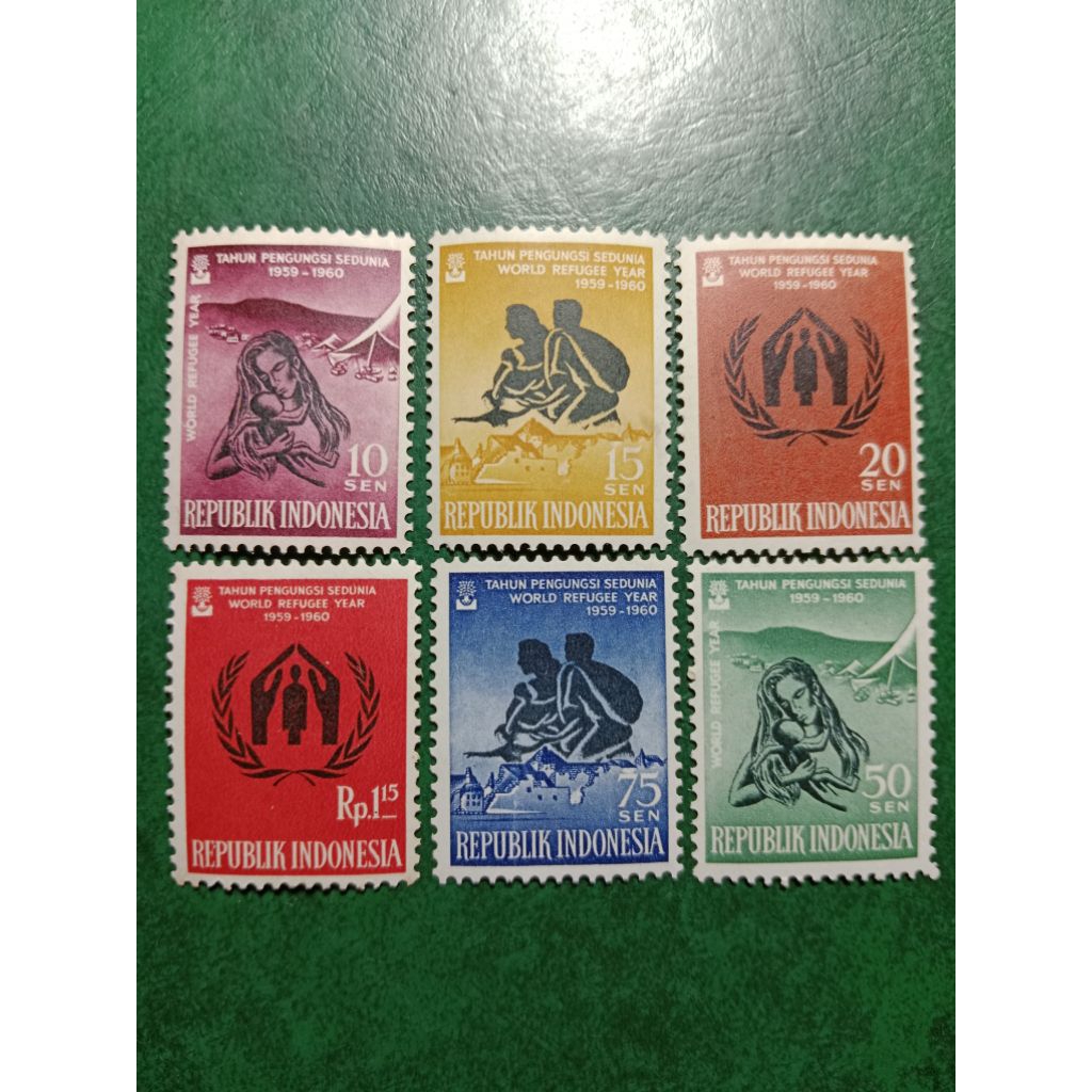 

Prangko Indonesia 6 Pcs Tahun Pengungsi Sedunia Tahun 1960 UN USED