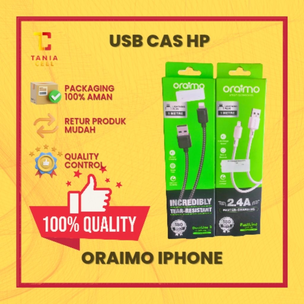 KABEL CHARGER ORAIMO IPHONE