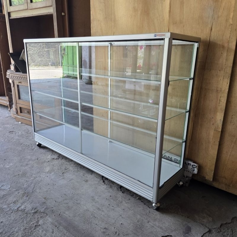 Etalase kaca untuk jualan / ETalase ukuran 1 meter / Etalase ukuran 1.5 meter / Etalase ukuran 2mete