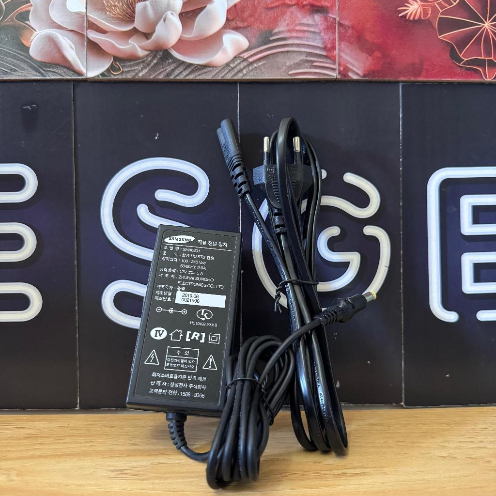 ORIGINAL ADAPTOR 12V 5A SAMSUNG SHA0801 ADAPTOR CHARGER ADAPTOR CCTV ROUTER MODEM MONITOR