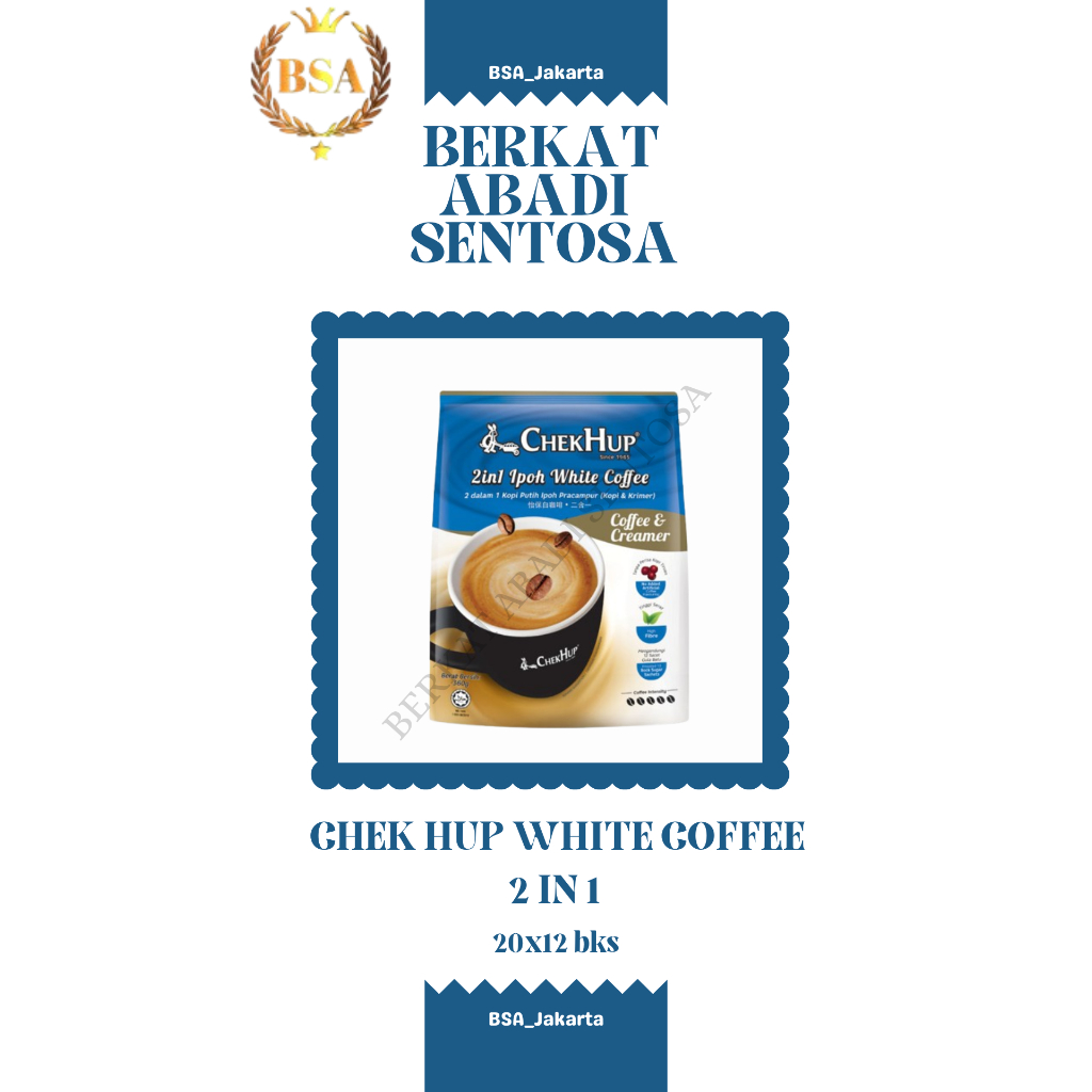 

CHEK HUP WHITE COFFEE 2 IN 1 (20x12 bks)