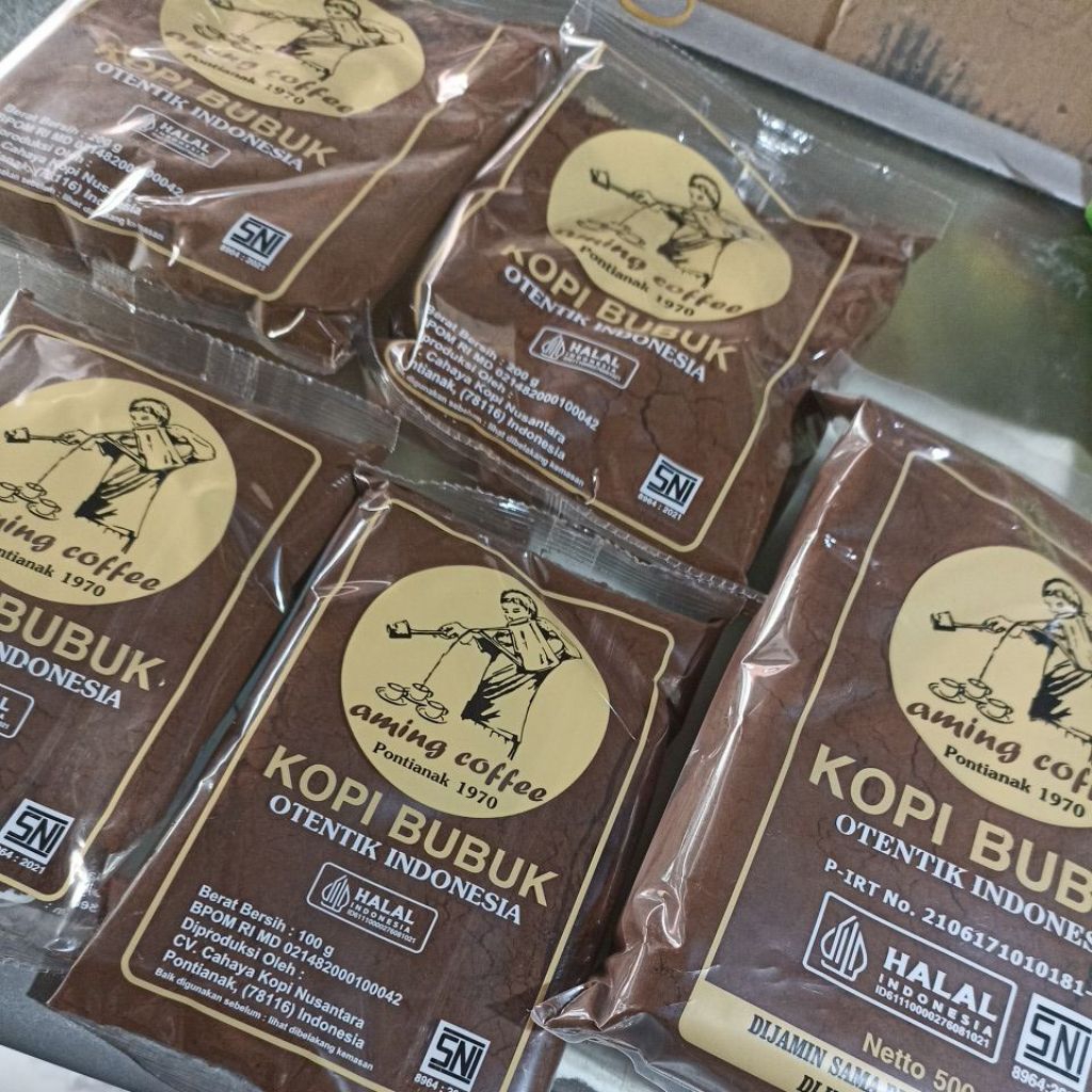 

KOPI AMING KOPI BUBUK HITAM, PONTIANAK 100-500 GR