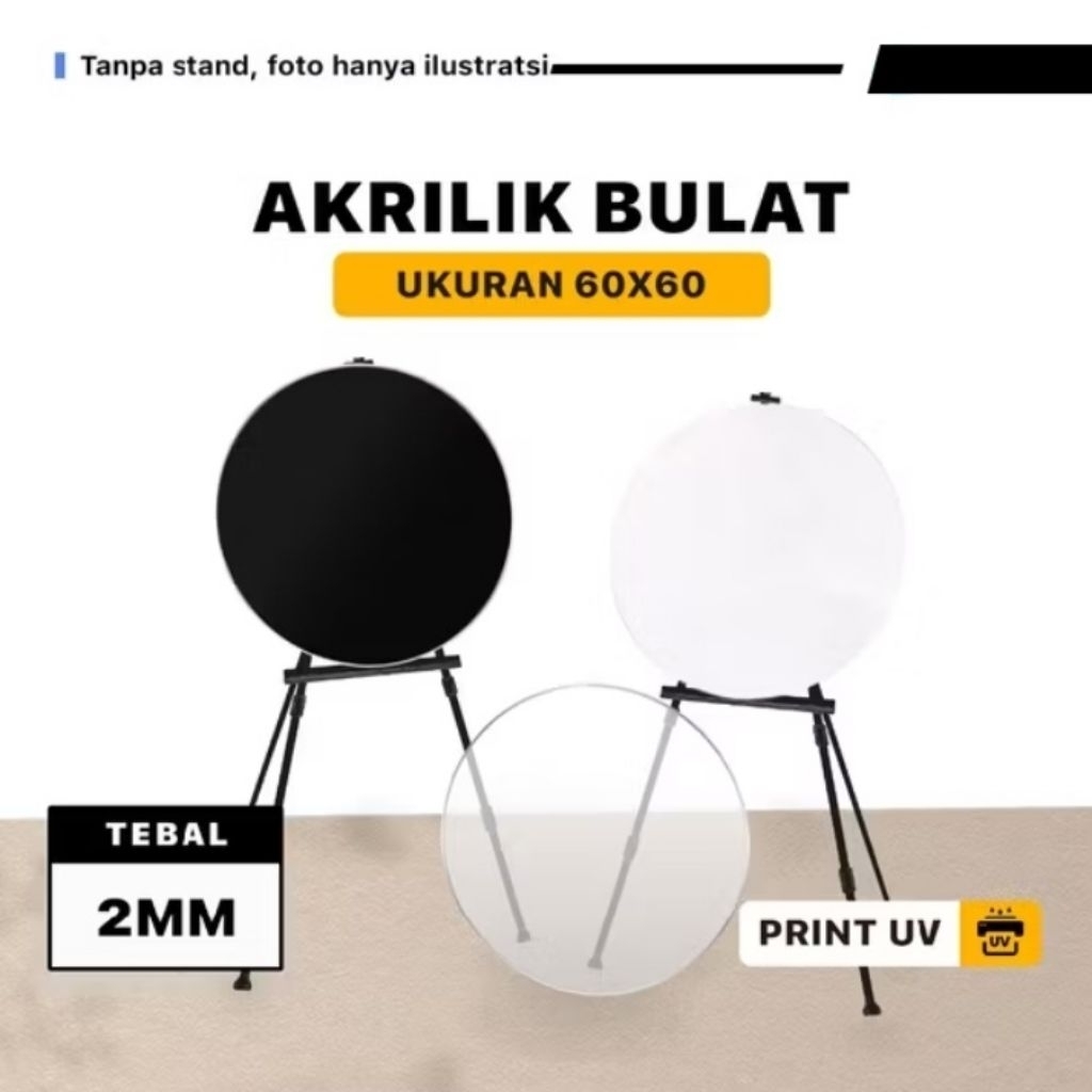 

Akrilik Bulat Diameter 60cm ketebalan 2mm