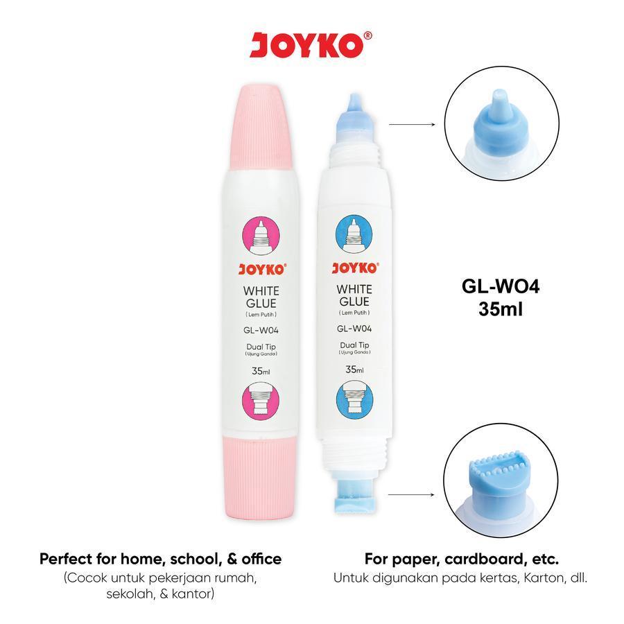 

Joyko Lem Kertas Cair Liquid Glue GL-W04 35ml Dual Tip Tipe Lem Cair Putih Super Strong