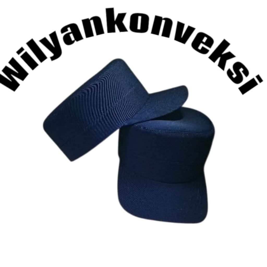 TOPI KOMANDO POLOS WARNA BIRU DONGKER/ NAVY