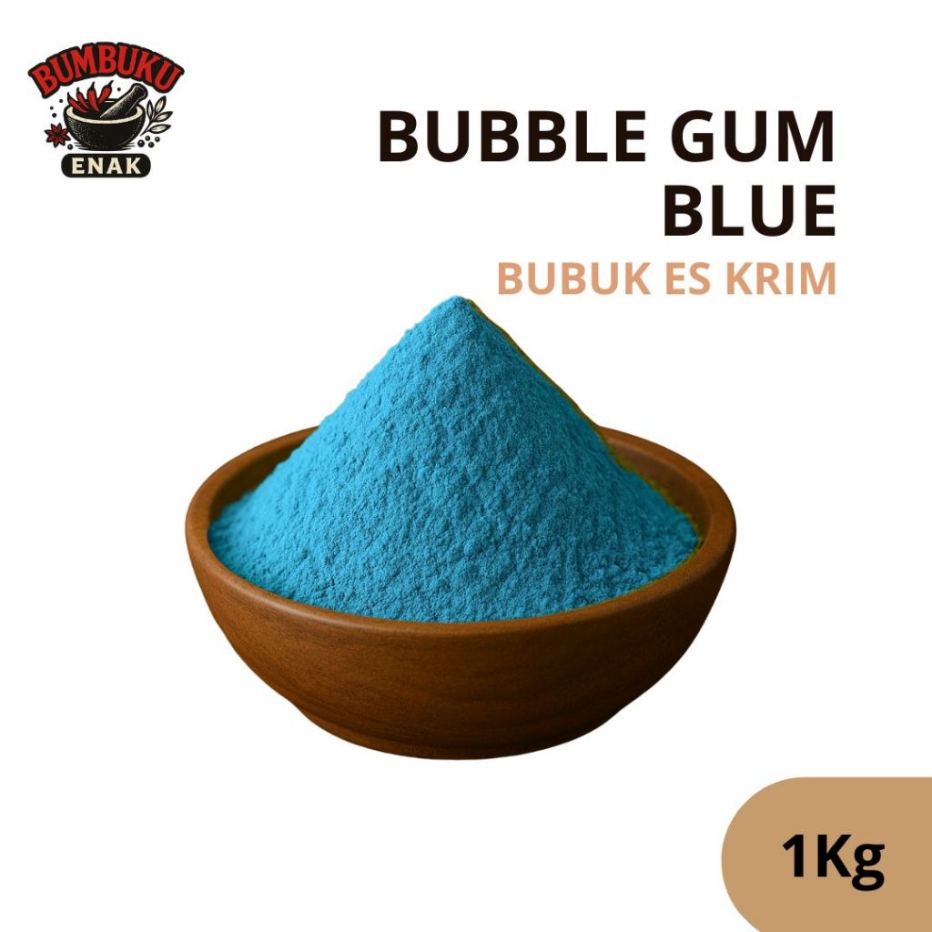 

Bubuk Es Krim Rasa Bubble Gum Blue 1Kg – Ice Cream Powder Manis Segar untuk Anak & Usaha Jajanan