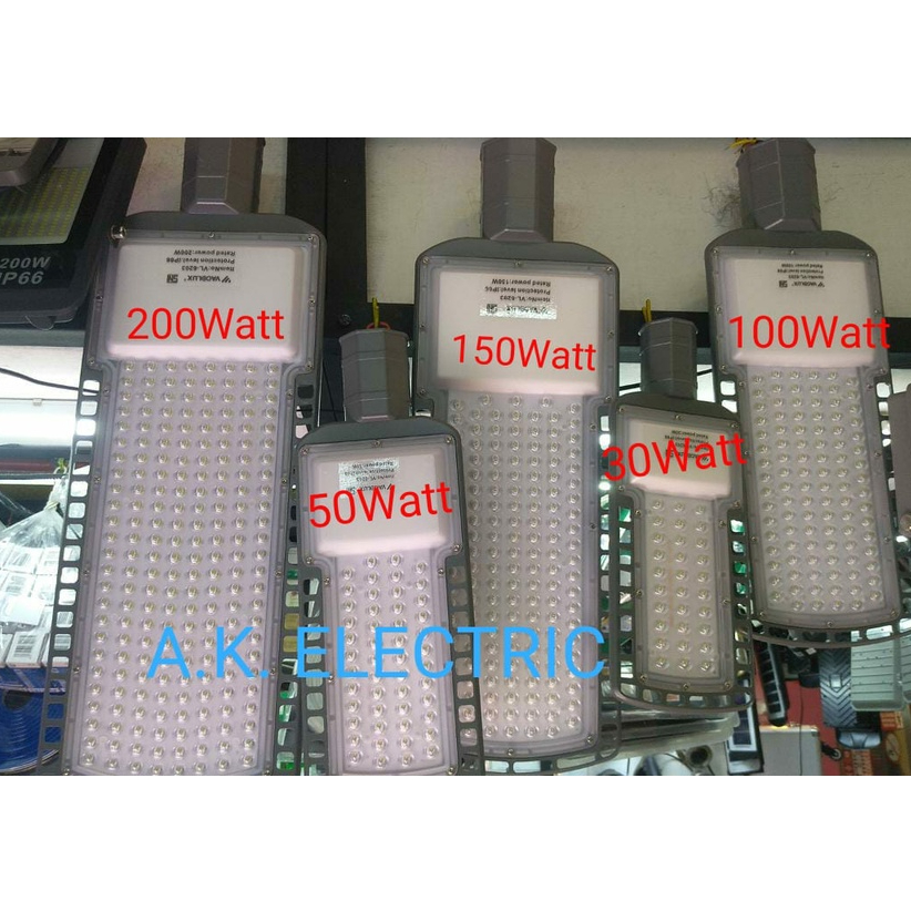 LAMPU JALAN PJU LED 30 - 150 200W WATT / LED PJU LED TERMURAH MERK VACOLUX LISTRIKK BUKAN SOLAR YAA