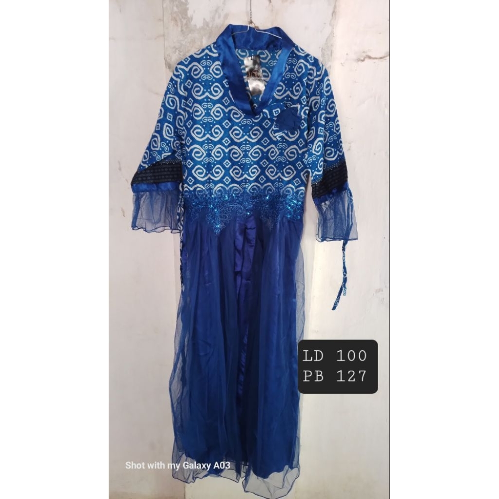 dress batik kombinasi tile