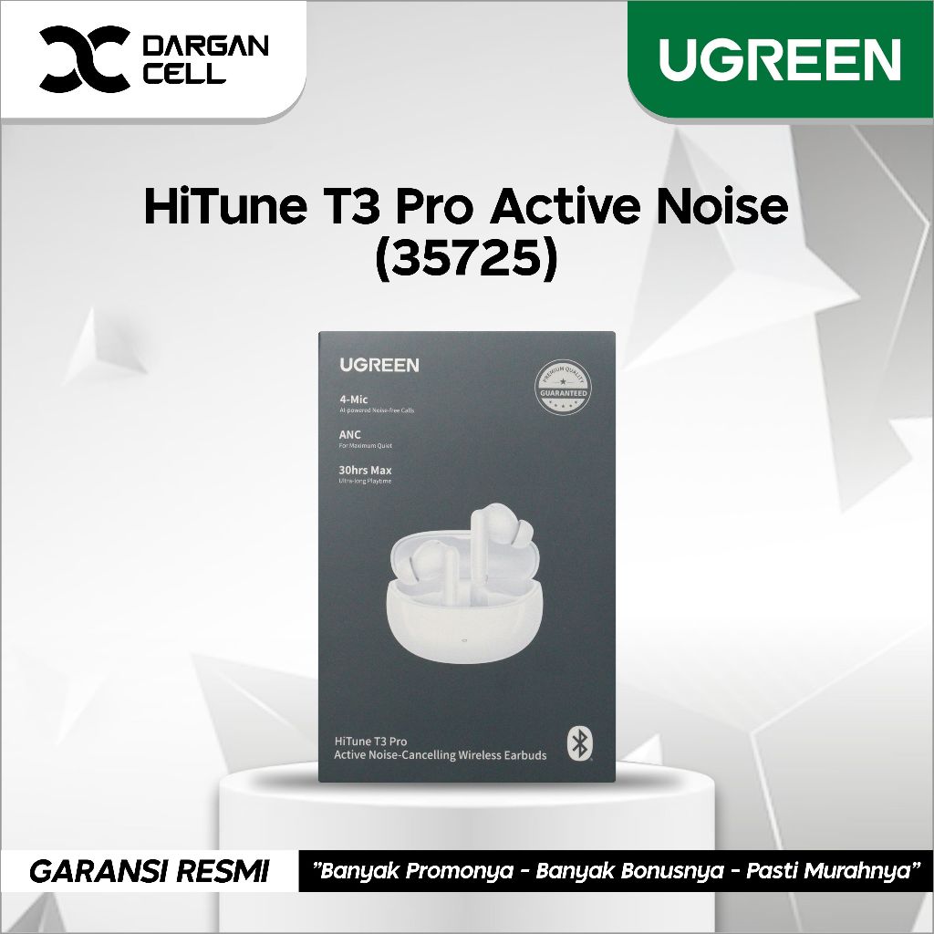 UGREEN HiTune T3 Earphone TWS Bluetooth 5.2 ANC Wireless Earbuds