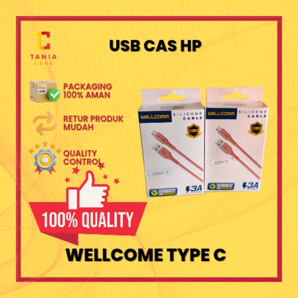 KABEL CHARGER WELLCOMM TYPE C