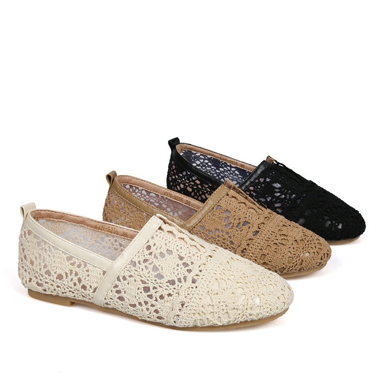 COLINE CLN-9235 Flatshoes Brokat Wanita /Sepatu Slip On Wanita