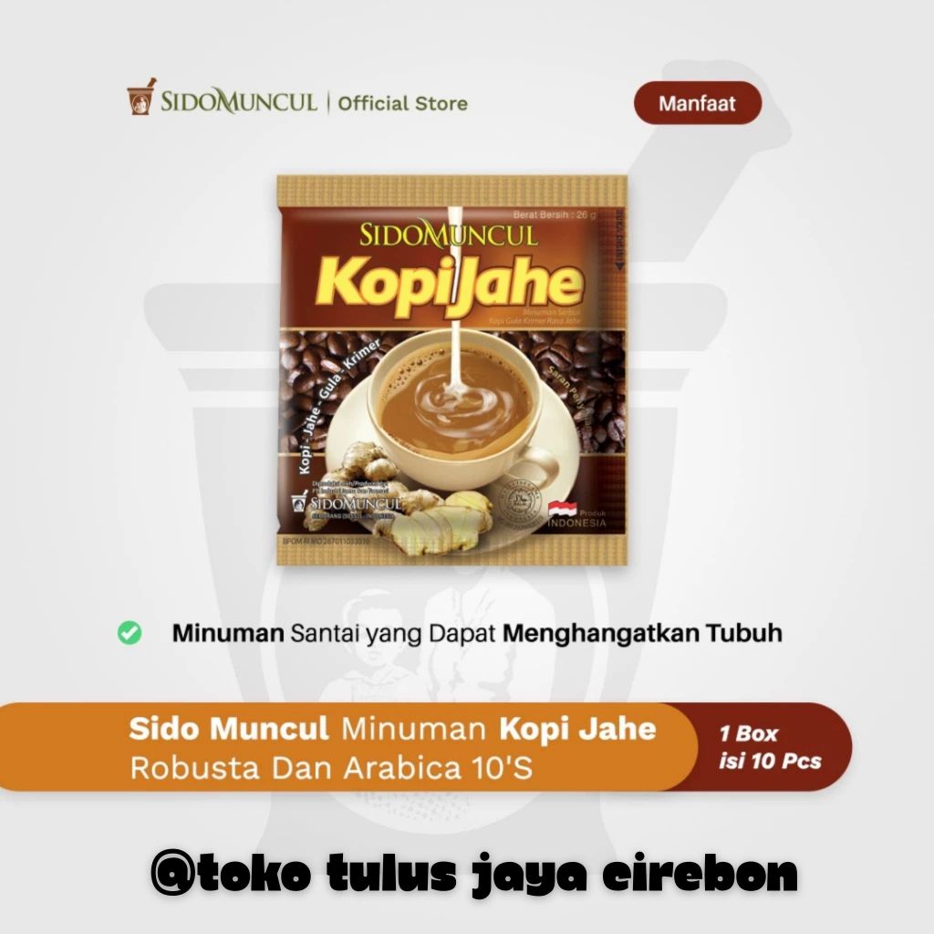 

Kopi/Susu jahe Sidomuncul 1 renteng 10'S