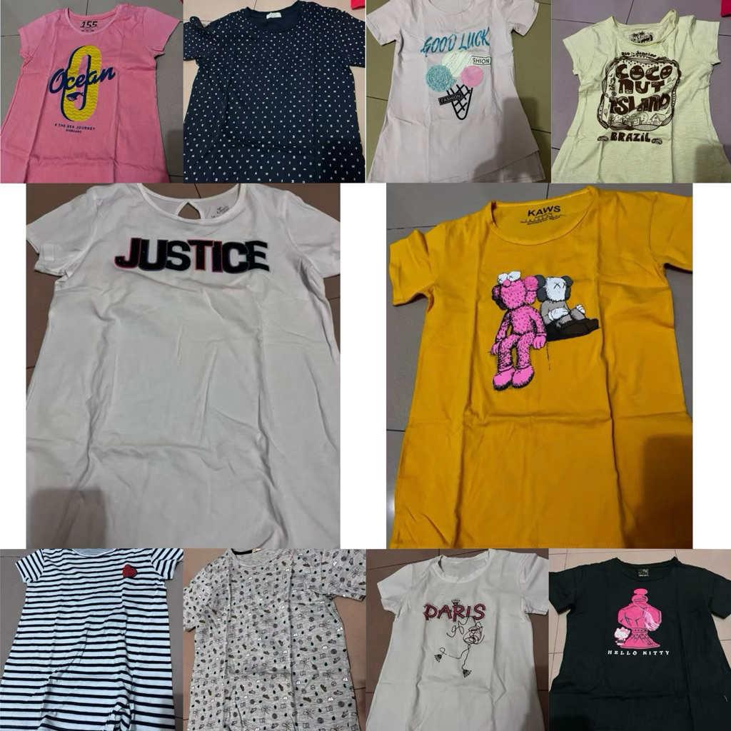 baju kaos remaja variatif trendy kaws giordano coconut island justice ori