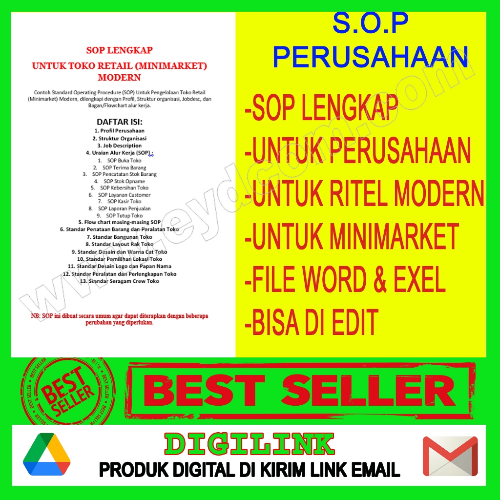 SOP PERUSAHAAN MINIMARKET RETAIL MODEREN LENGKAP