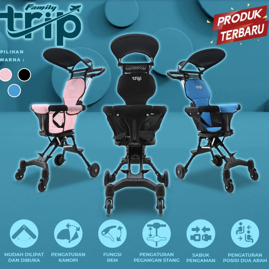 Family Stroller Baby TRIP / Kereta Dorong Bayi / Stroller Lipat