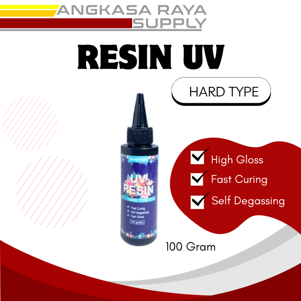 

Resin UV Bening Glossy 100gram/ Resin Murah/ Resin Hard Type/Resin stiker name tag